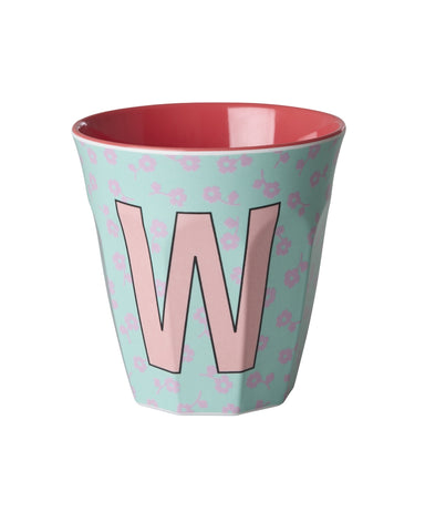 W Floral Melamine Cup - Rice DK
