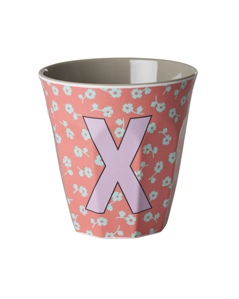 X Floral Melamine Cup - Rice DK
