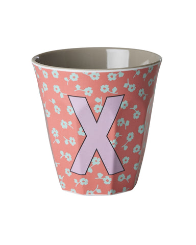 X Floral Melamine Cup - Rice DK