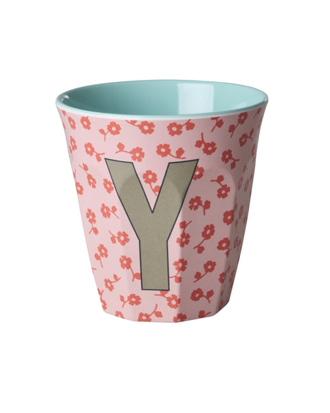 Y Floral Melamine Cup - Rice DK