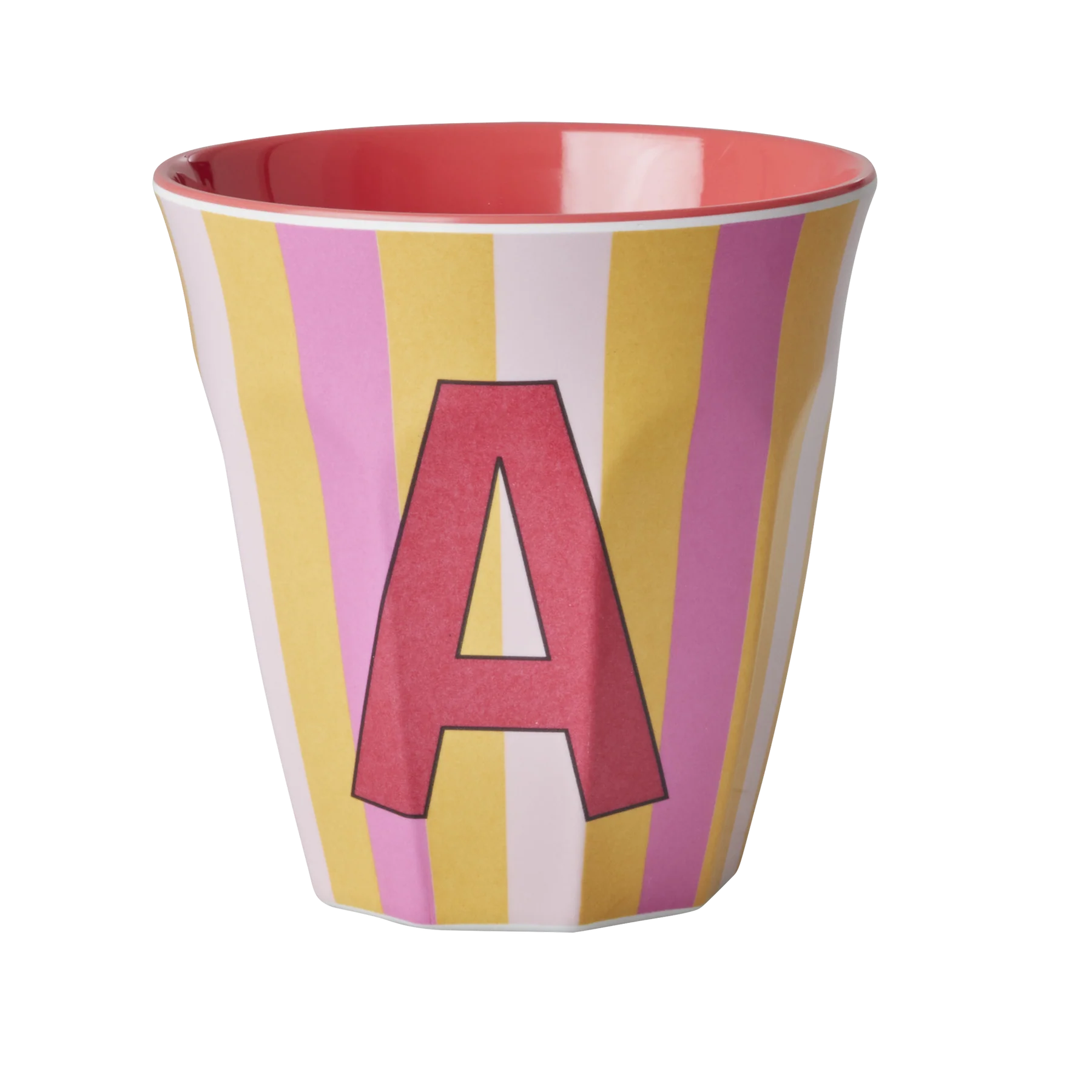 A Pink Stripe Melamine Cup - Rice DK