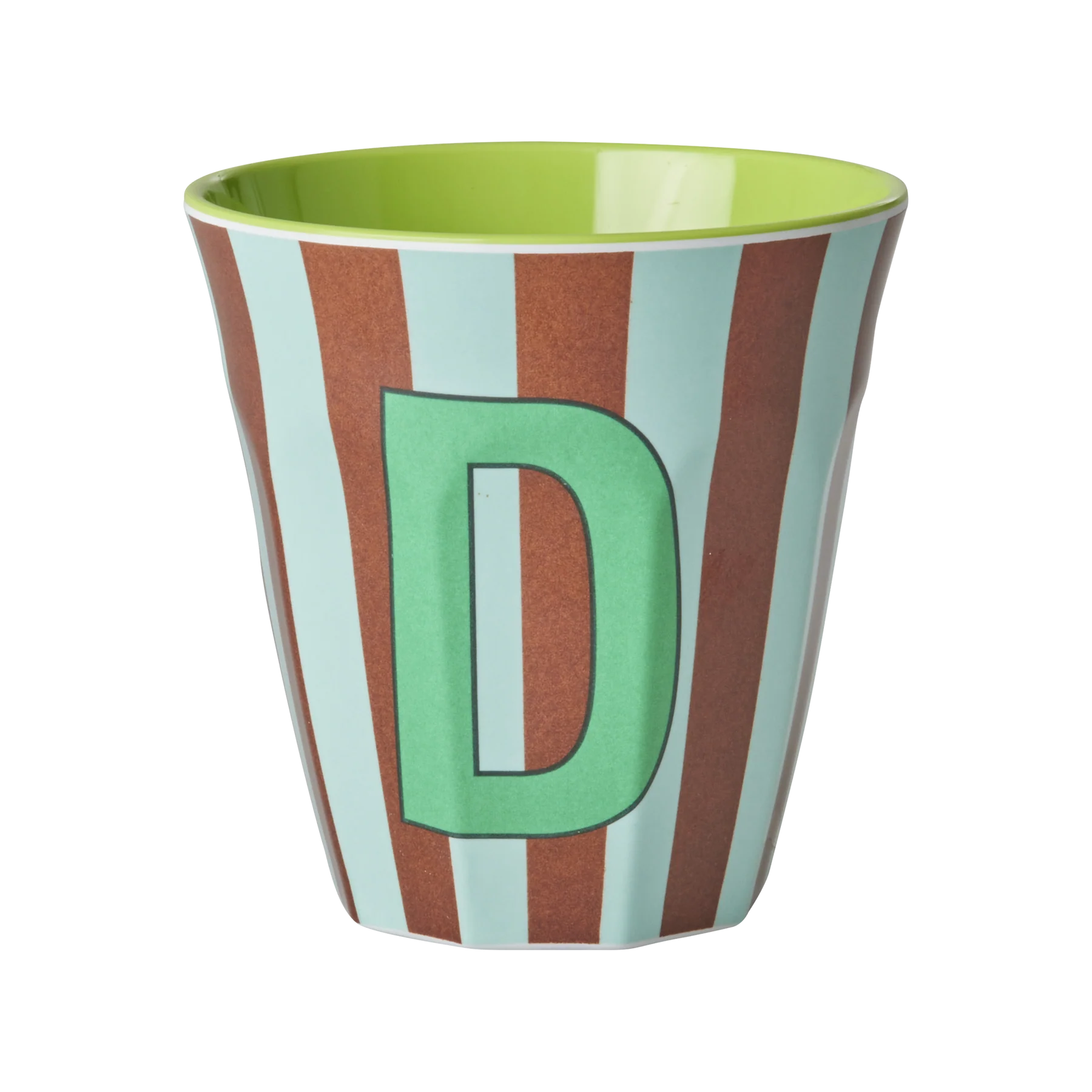 D Brown Stripe Melamine Cup - Rice DK