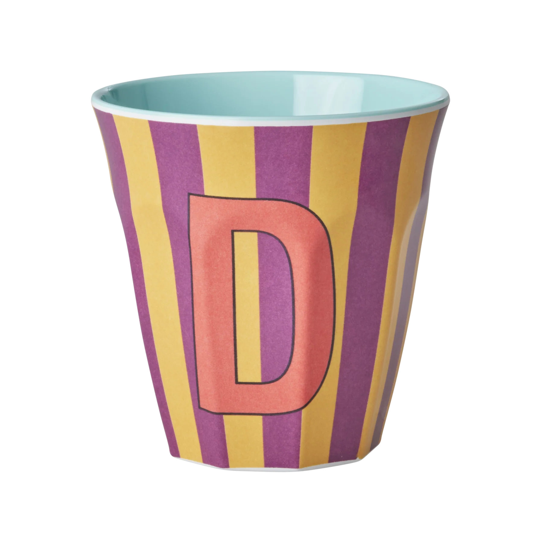 D Purple Stripe Melamine Cup - Rice DK