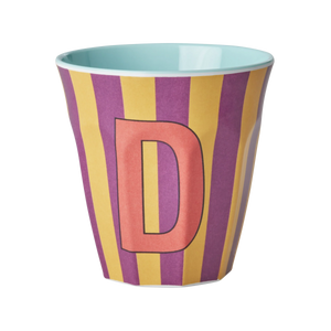 D Purple Stripe Melamine Cup - Rice DK