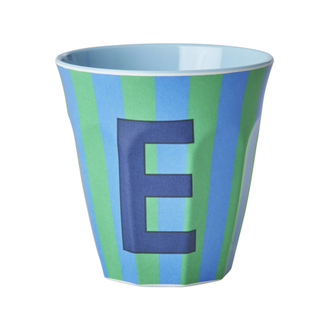 E Blue Stripe Melamine Cup - Rice DK