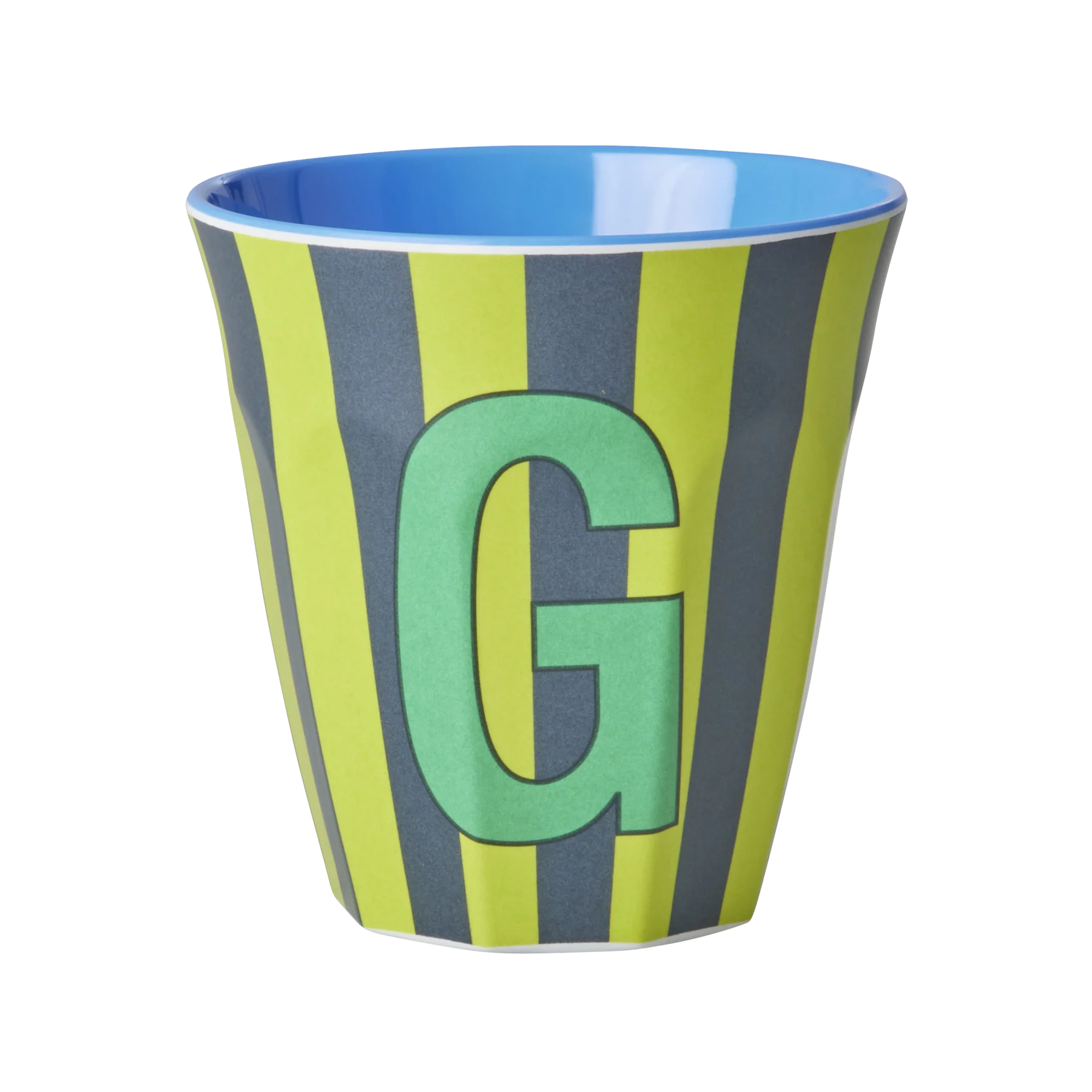 G Blue Stripe Melamine Cup - Rice DK