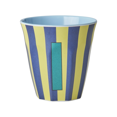 I Blue Stripe Melamine Cup - Rice DK