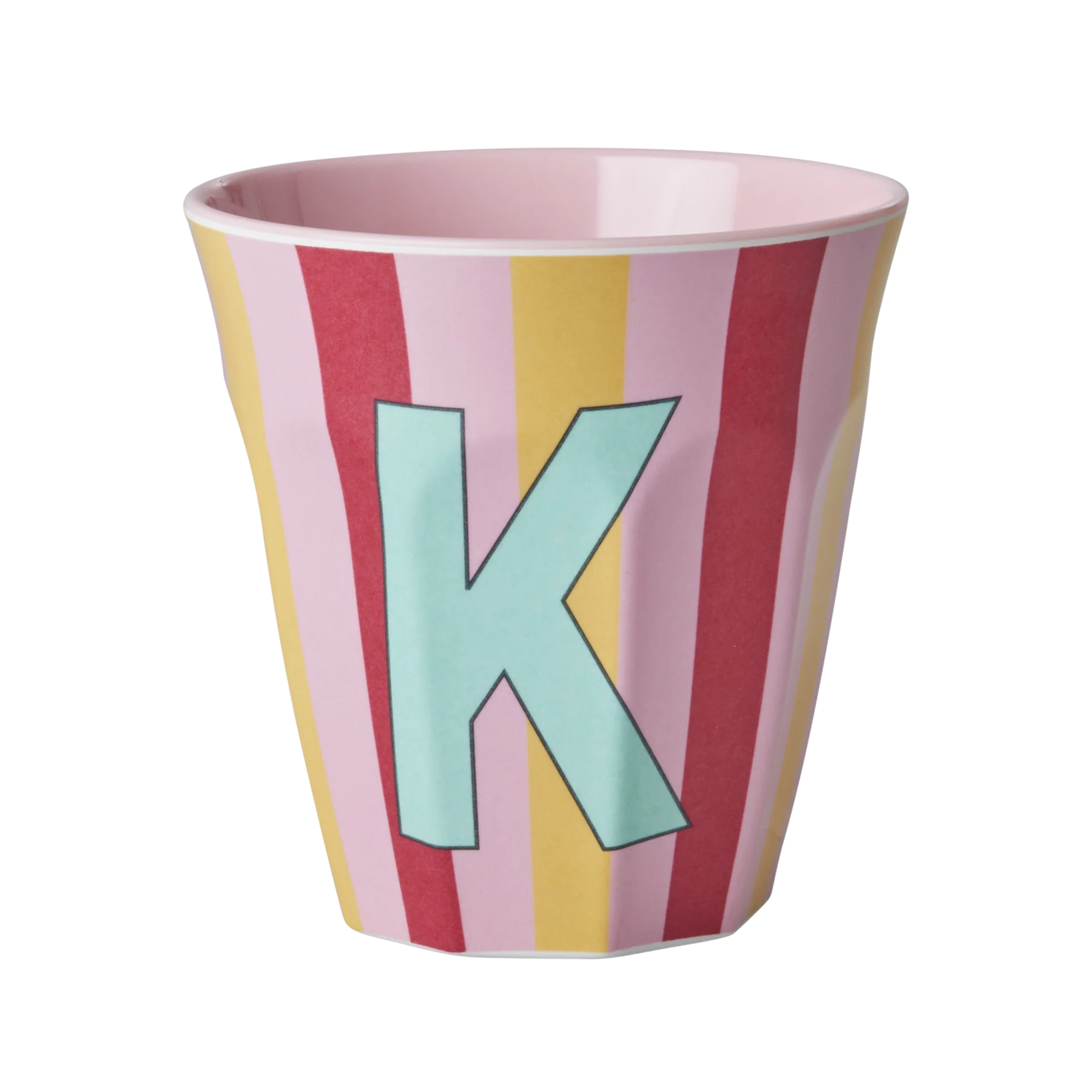 K Pink Stripe Melamine Cup - Rice DK