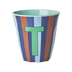 T Blue Stripe Melamine Cup - Rice DK