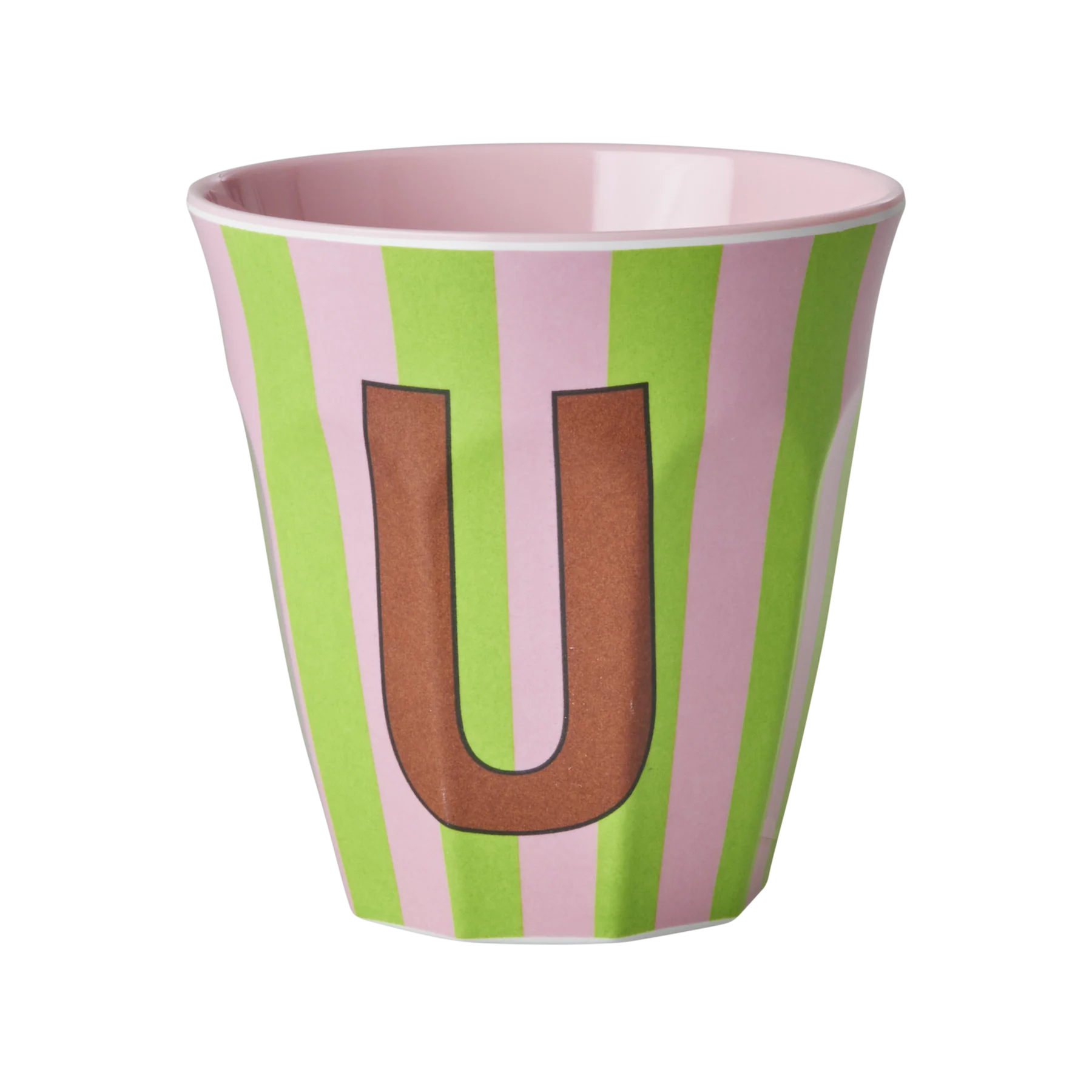 U Pink Stripe Melamine Cup - Rice DK