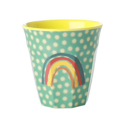 Rainbow & Stars Multicolour Melamine Cup - Rice DK