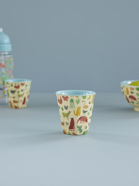 Blue Sweet Jungle Print Melamine Cup - Rice DK