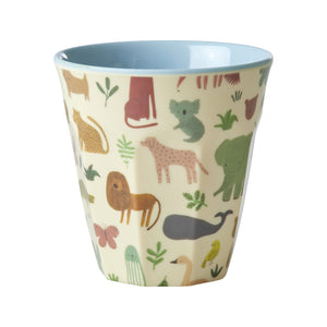 Blue Sweet Jungle Print Melamine Cup - Rice DK