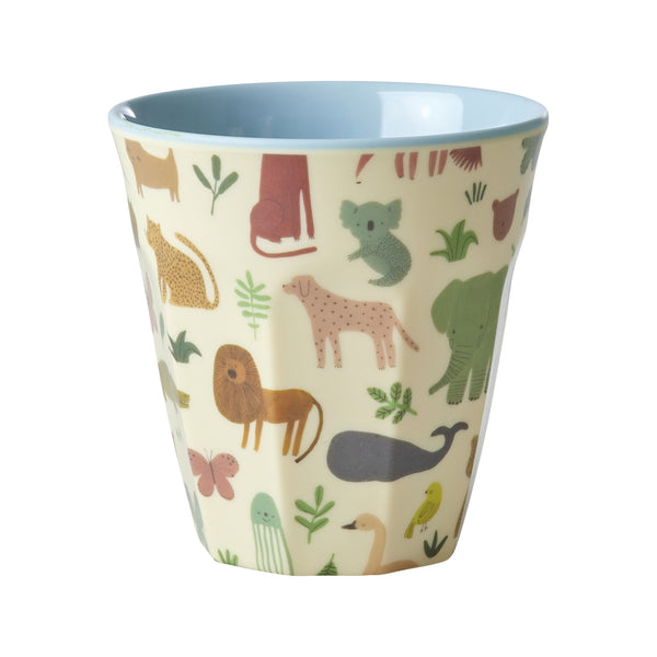 Blue Sweet Jungle Print Melamine Cup - Rice DK