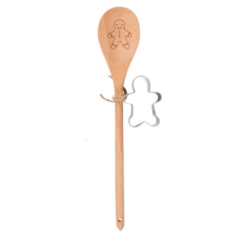Gingerbread Wooden Spoon Baking Set