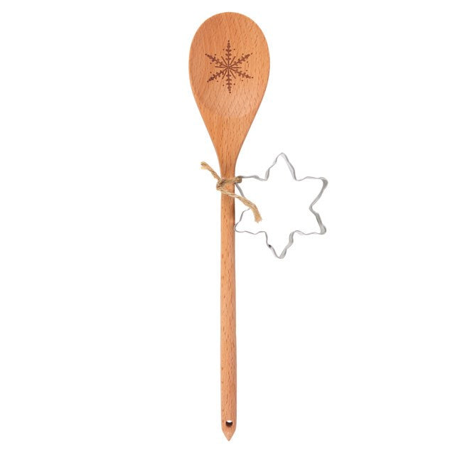 Snowflake Wooden Spoon Baking Set