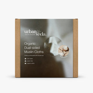 Organic Dual-Sided Cleaning Muslin Cloths - Set of 3 - Urban Veda