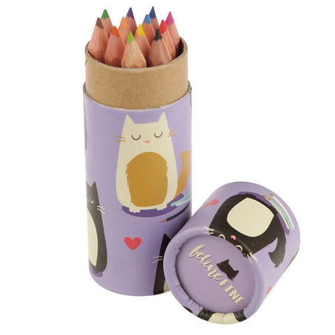 Feline Fine Cat Pencil Pot with Pencils