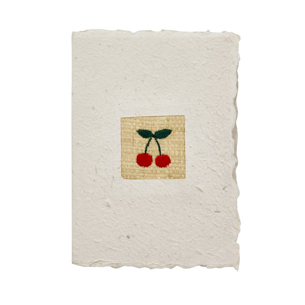 A5 Paper Card with Fruit Embroidery and Envelope - Rice DK