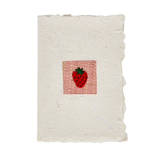 A5 Paper Card with Fruit Embroidery and Envelope - Rice DK