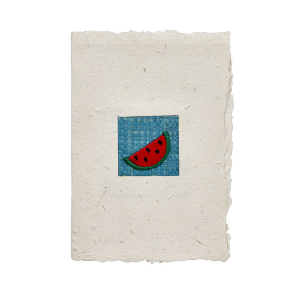 A5 Paper Card with Fruit Embroidery and Envelope - Rice DK