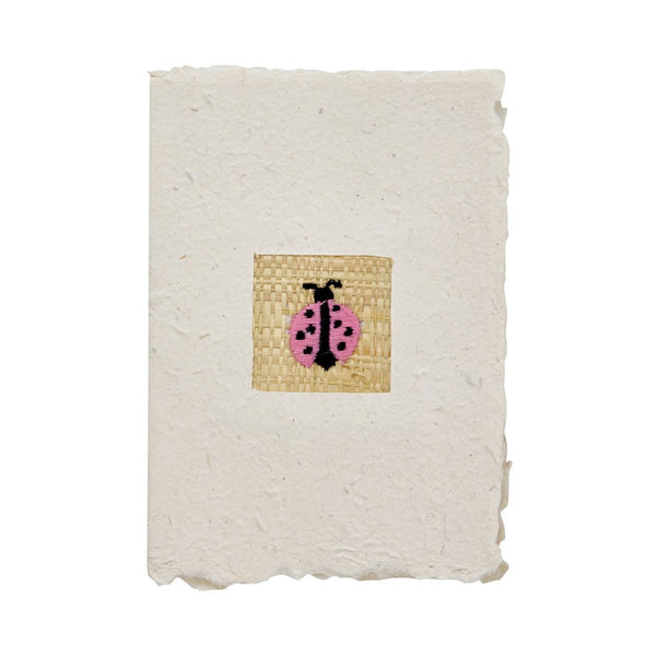 A5 Paper Card with Kids Embroidery and Envelope - Rice DK