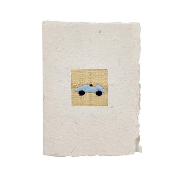 A5 Paper Card with Kids Embroidery and Envelope - Rice DK