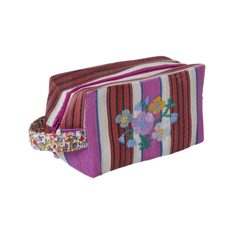 Multicoloured Floral Recycled Plastic Toiletry Bag  - Rice DK