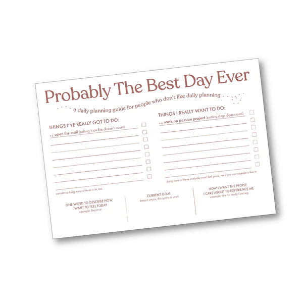 Probably The Best Day Ever Notepad - If Lost Start Here