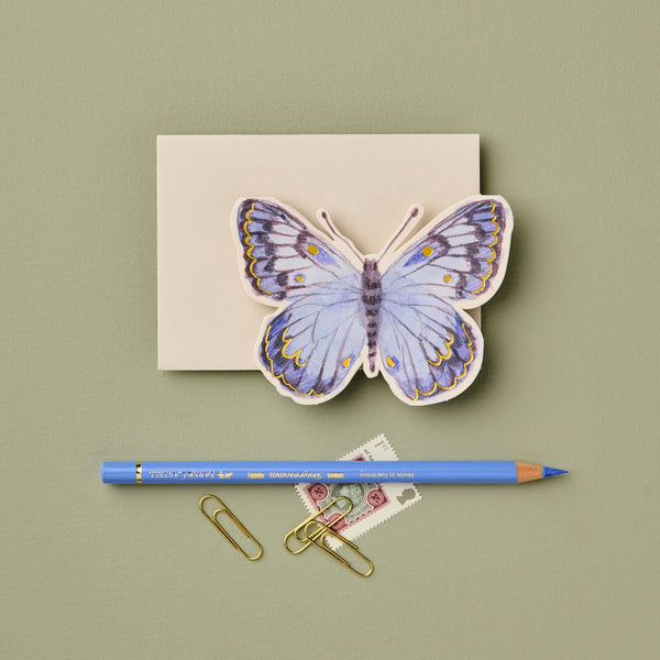Blue Butterfly Mini Card - Wanderlust Paper Co.