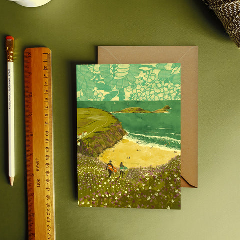 Rhossili Bay Card - Emy Lou Holmes