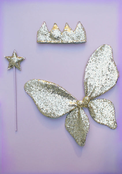 Gold Sparkle Sequin Wings - Mimi & Lula