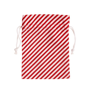 Red & White Stripes Gift Wrap Bag - Sass & Belle