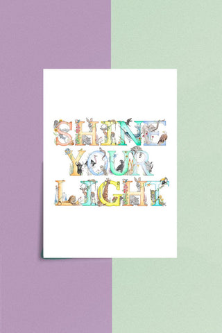 Shine Your Light Print - A4 - Kathryn Pow Art
