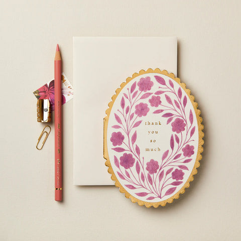 Violet Flora 'Thank You So Much' Card - Wanderlust Paper Co.