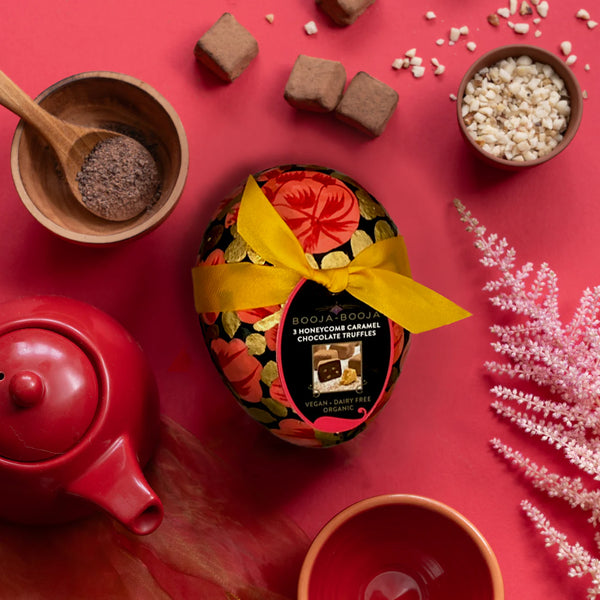 Small Honeycomb Caramel Chocolate Truffle Easter Egg - Booja Booja