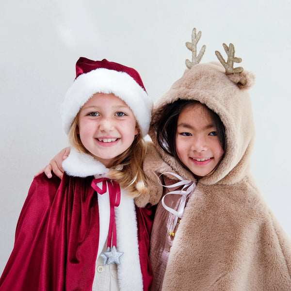 Children Wearing Santa and Reindeer Capes - Mimi & Lula