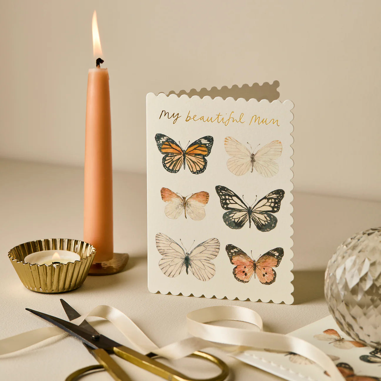 Butterfly 'My Beautiful Mum' Card - Wanderlust Paper Co.