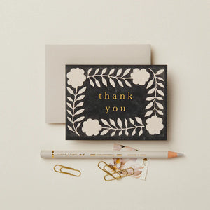 Ink Flora 'Thank You' Mini Card - Wanderlust Paper Co.