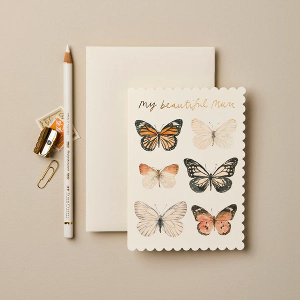 Butterfly 'My Beautiful Mum' Card - Wanderlust Paper Co.