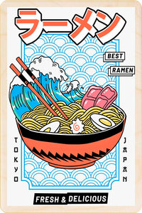 Best Ramen Wooden Magnet