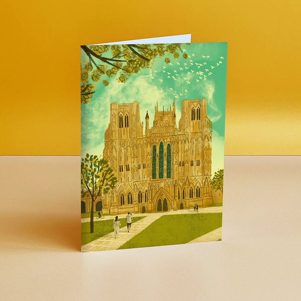 Wells Cathedral Greeting Card - Emy Lou Holmes