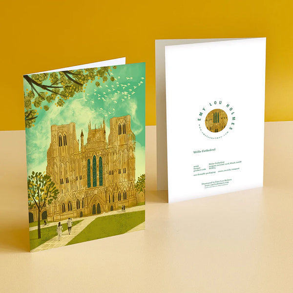 Wells Cathedral Greeting Card - Emy Lou Holmes