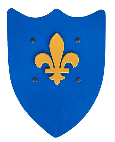 Blue with Lily Flower Historic Shield - Large