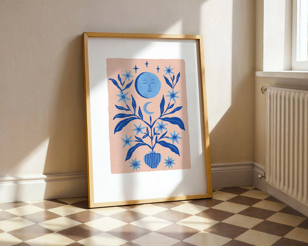Blue Moon A4 Print - Summer Moon Studio