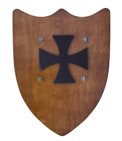 Templar Cross Rustic Shield - Large