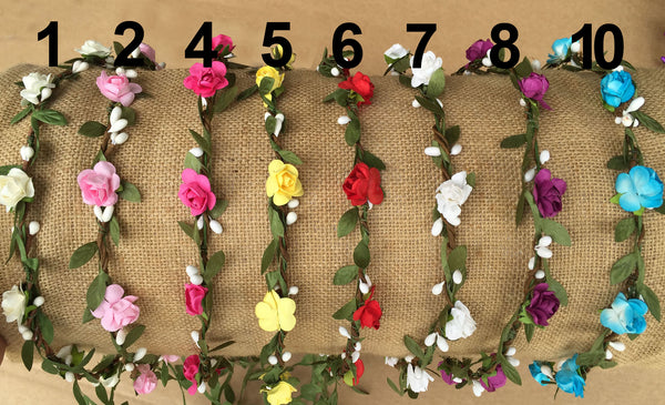 Leaf & Flower Crown - Assorted Colours