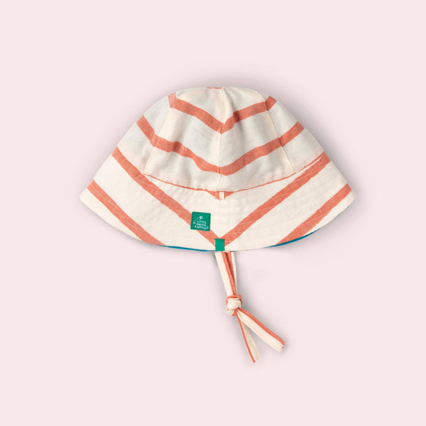 Vintage Red Stripe Reversible Sunhat - 6-12 Months - Little Green Radicals