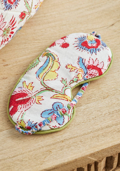 Taruni Shvanthi Reversible Block Print Eye Mask - Namaste