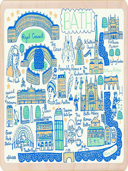Bath, Somerset Wooden Postcard - Julia Gash